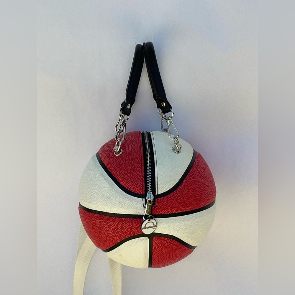 Red & White Basketball Purse